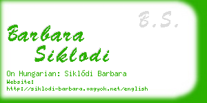 barbara siklodi business card